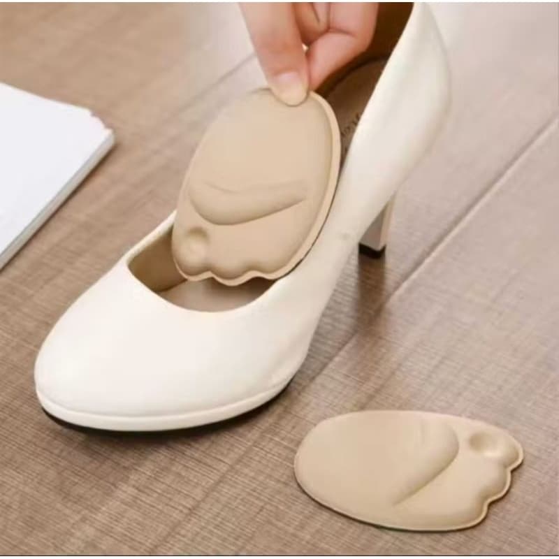 Um Pares de Palmilhas de Gel Silicone Com Adesivo Protetor para Antepé Almofada 8062