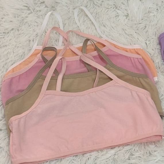 kit 3 top juvenil cotton confortavel escolar