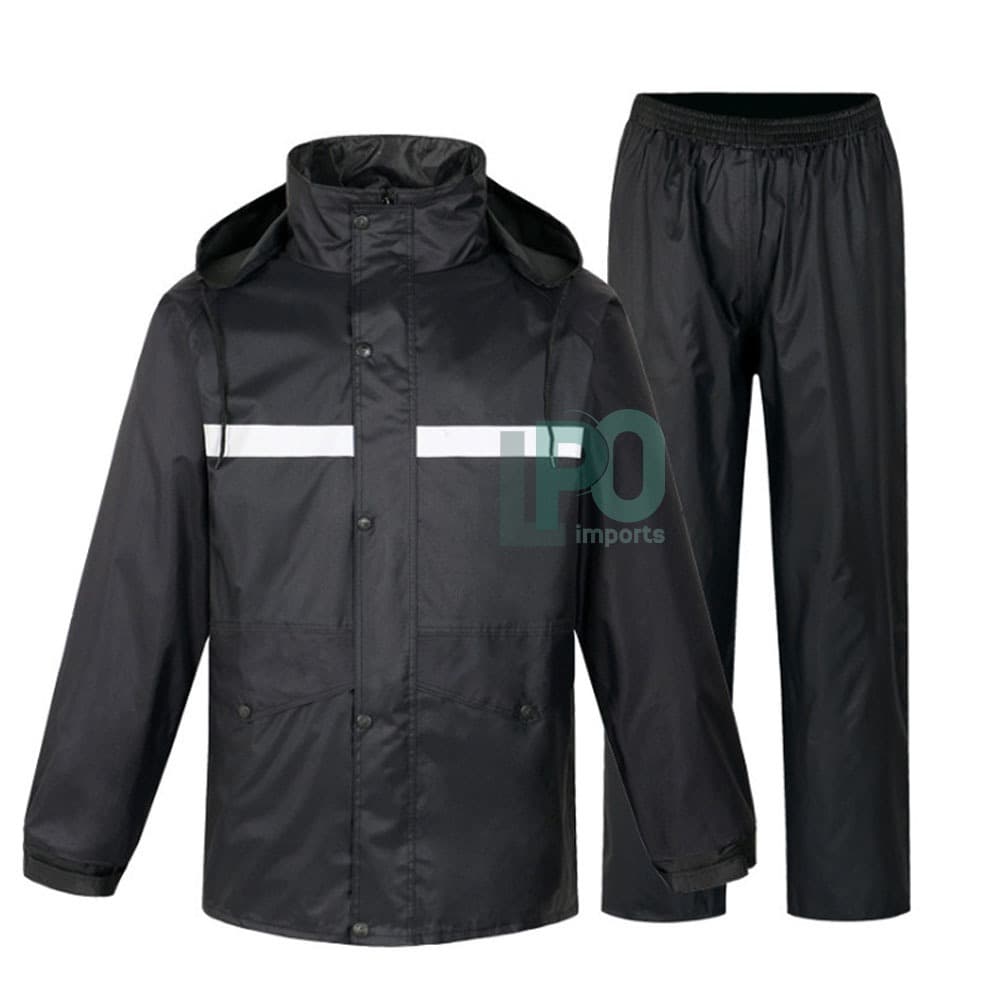 Conjunto Capa De Chuva Com Capuz Motoqueiro Motoboy Ciclista Impermeável Calça E Jaqueta