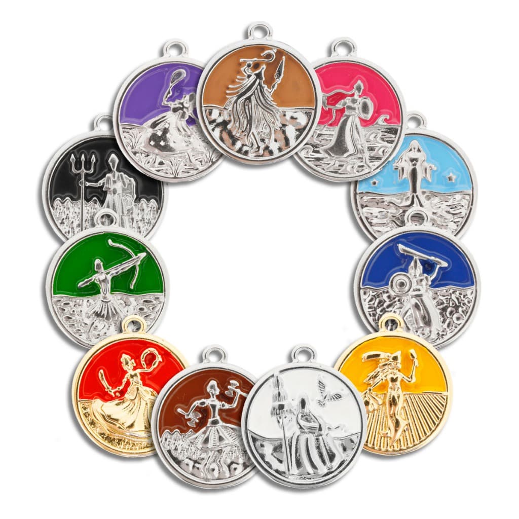 Medalhas de Orixá de Metal e Resina 30mm