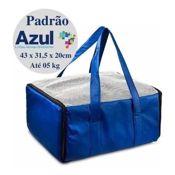 Bolsa de Viagem Para Cães e Gatos Cia Aérea Gol, Azul