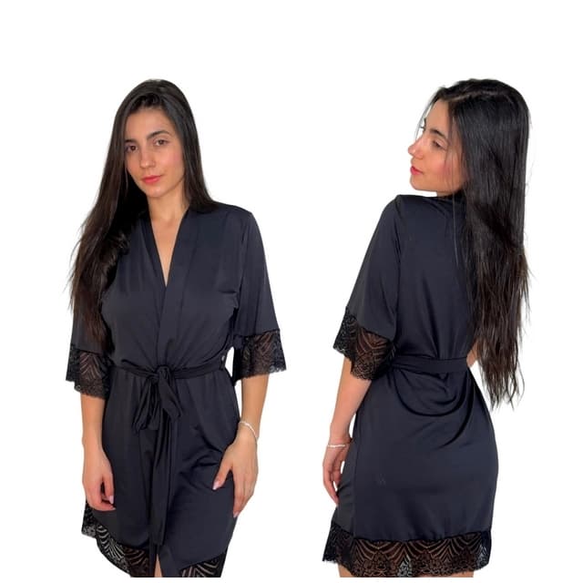 KIT 2 ou 3  Robes Luxo romantic e renda roupão confortável | a selecionar