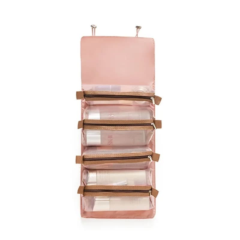 Bolsa Necessaire Estojo de Maquiagem Cosmético Viagem Compartimento Destacáveis Volumoso