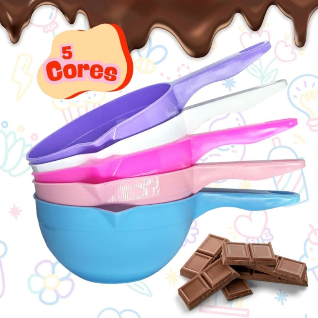 Panelinha Multiuso Confeitaria Confeiteiro Derreter Chocolate Microondas 850ml