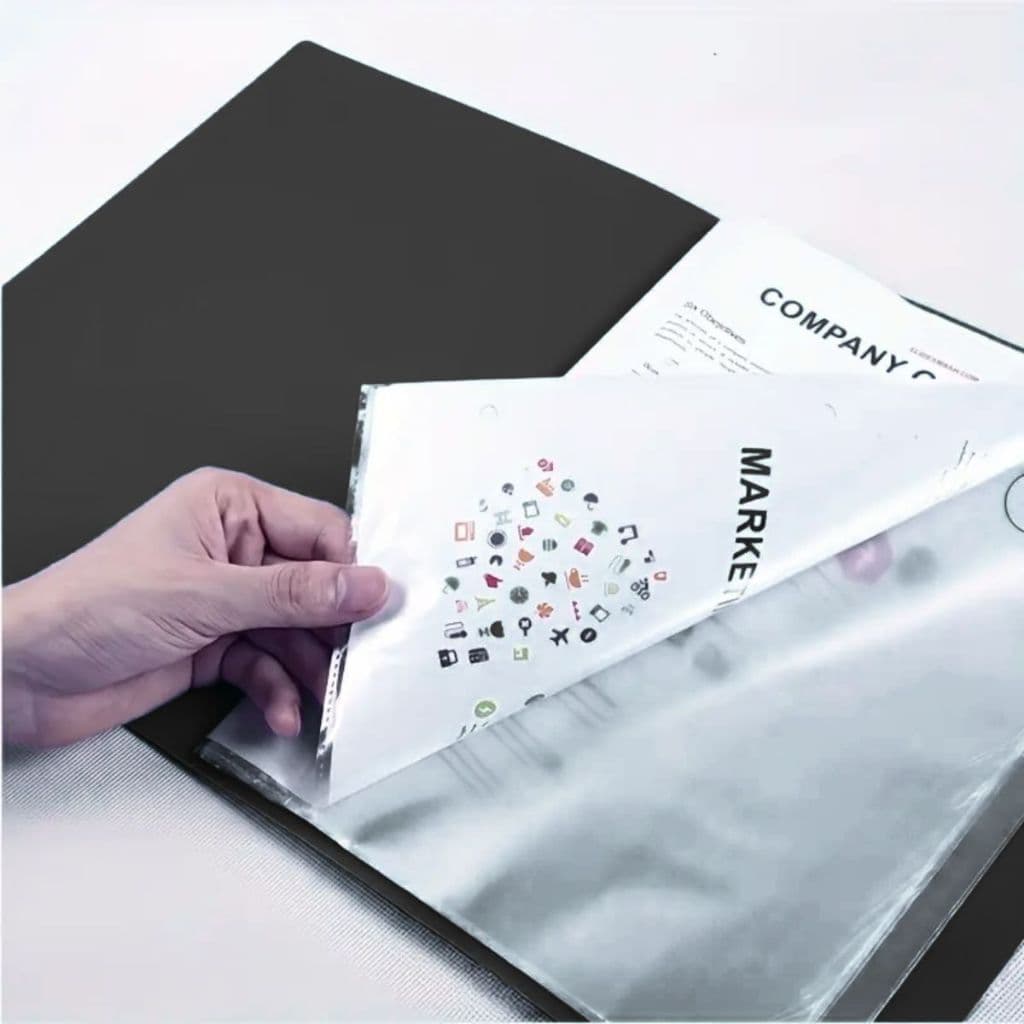 Pasta Catalogo Grande A4 Pasta com Envelope Transparente Partituras 10/20/40 Folhas Com Visor