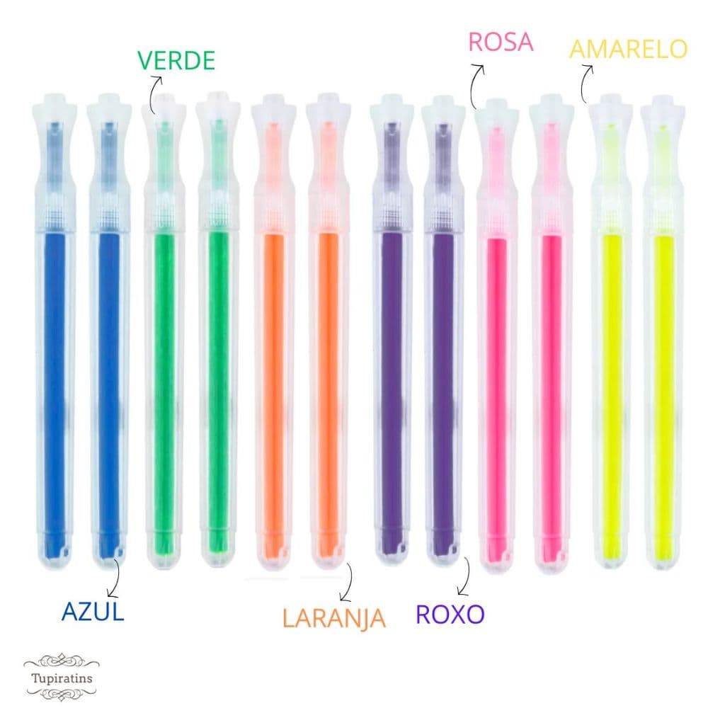 Kit 12 Marca Texto Neon Lyke Ideal para Escola e Trabalho