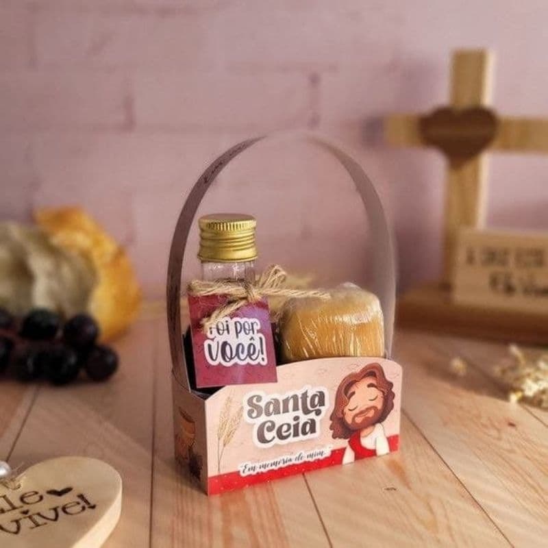kit Mimo Páscoa Santa Ceia do Senhor não acompanha suco e pão. kit para recortar e  monta.