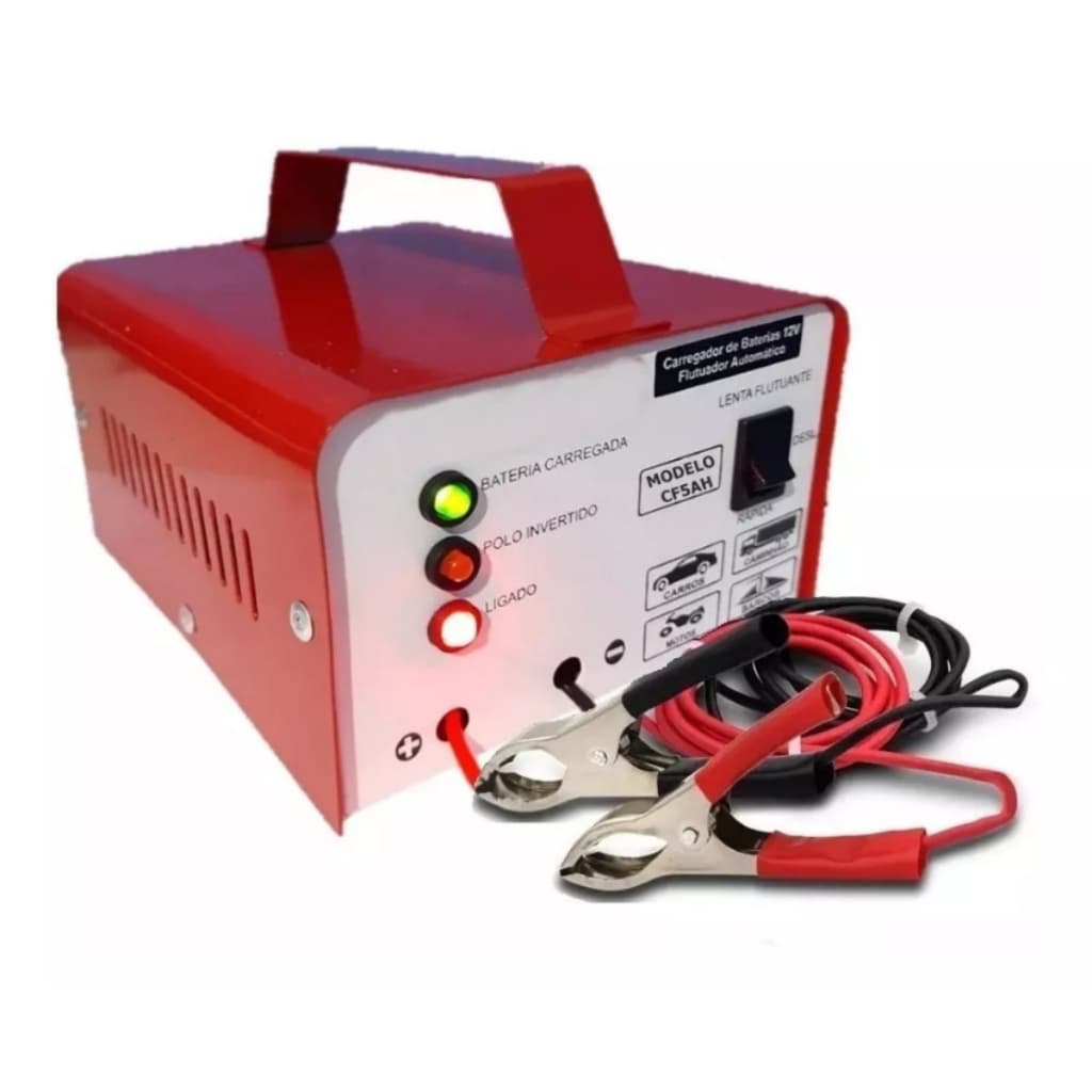 Carregador de bateria 12V até 300 amperes CF5 inteligente Bivolt