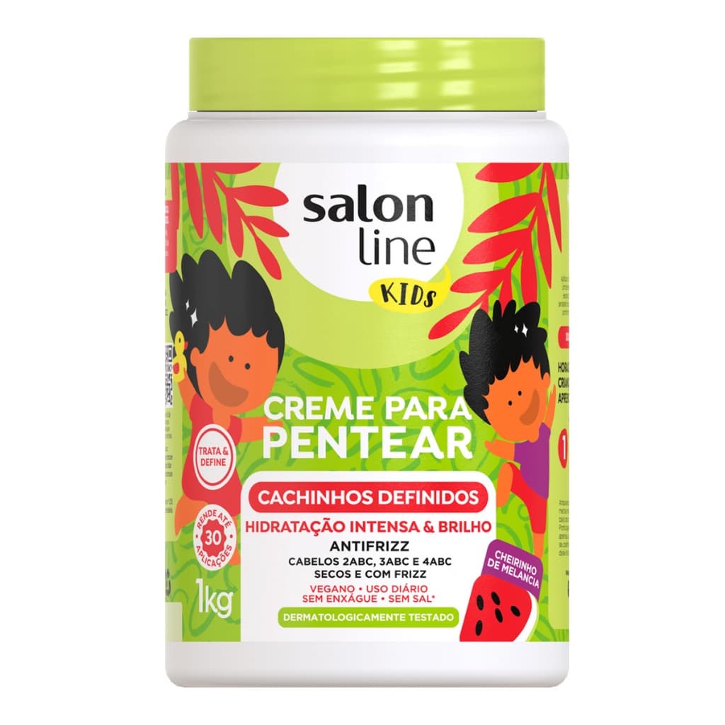 Creme Para Pentear Kids Cachinhos Definidos Salon Line 1kg