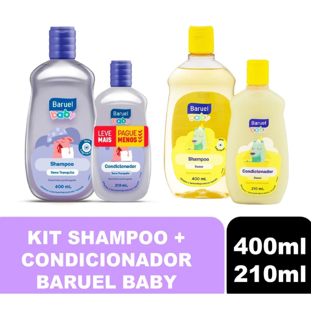 Kit Baruel Baby Shampoo 400ml + Condicionador 210ml