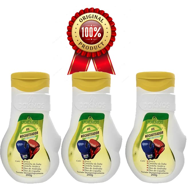 Kit C/3 Gel Nocauteador 200g Cada