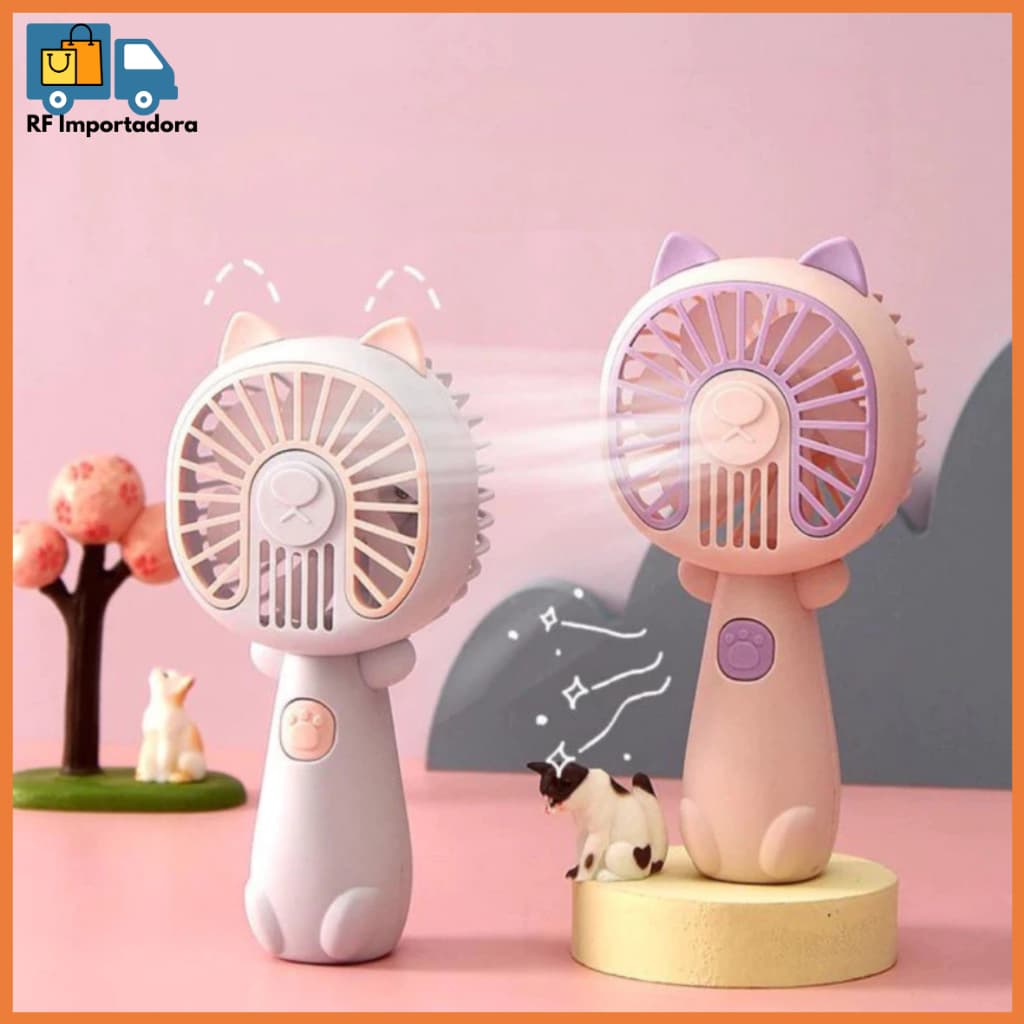 Mini Ventilador De Mão De Gatinho Elétrico Portátil USB