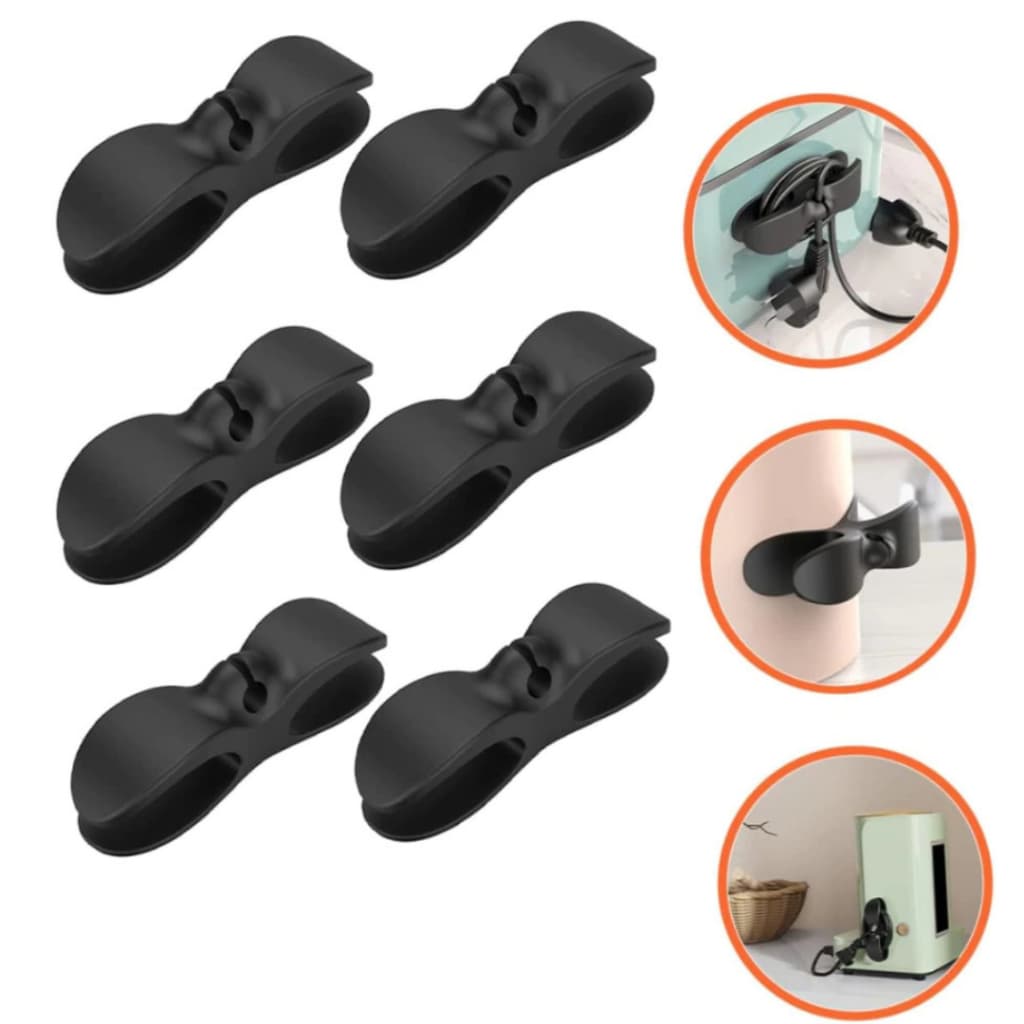 Kit  Suporte Preta Do Cabo Clipe Universal O Invólucro Organizador Para Cabos De Armazenamento De Mixer Liquidificador
