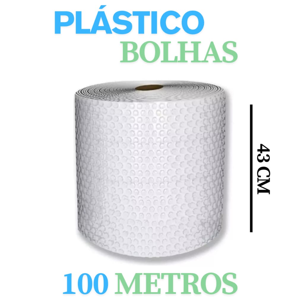 Bobina Plástico Bolha - 43 cm X 100 Mts E-commerce Mudança