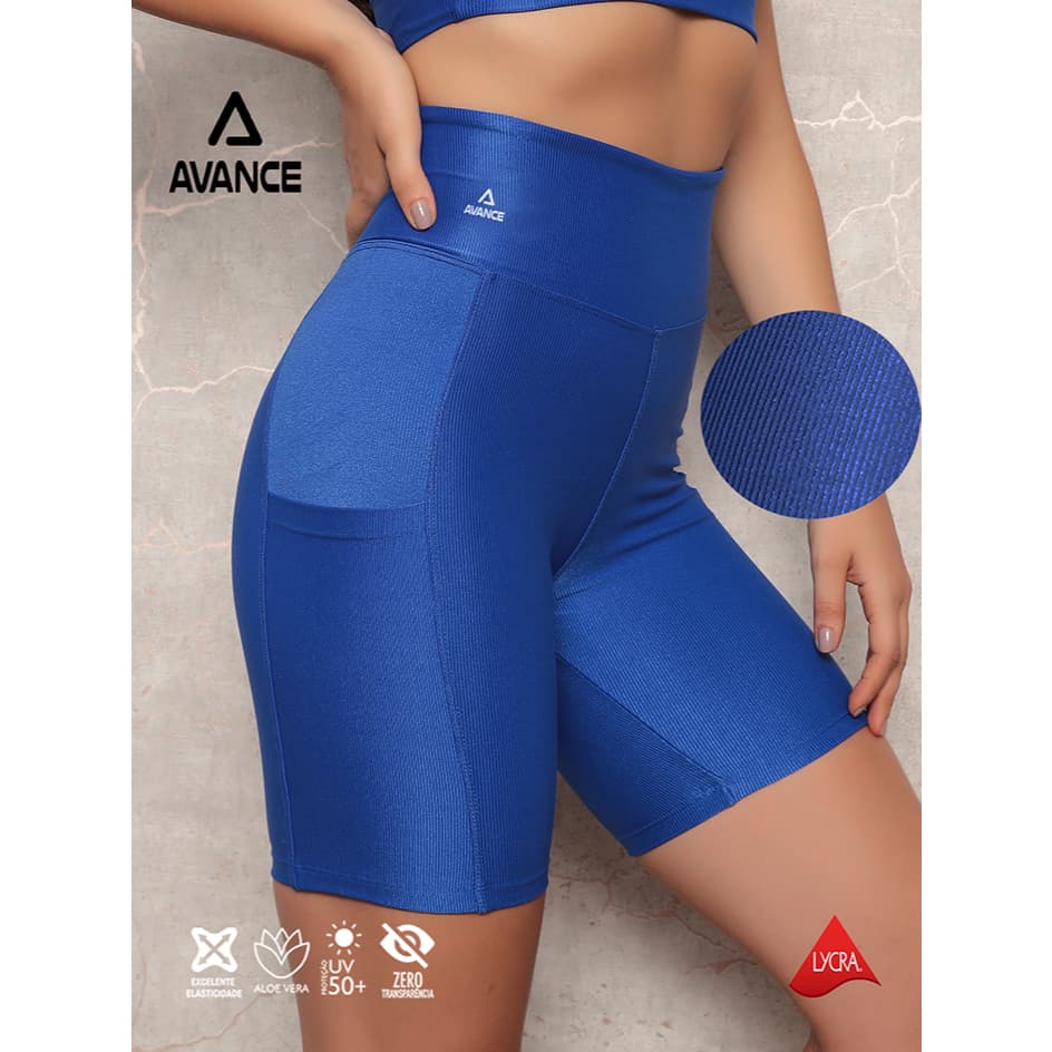 BERMUDA COM BOLSO POLIAMIDA BRILHO UV50+ REF:055