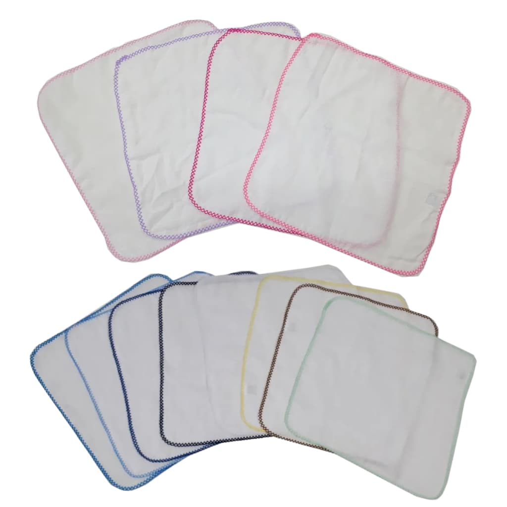 Kit 10 Fraldinha De Boca Com Faixa Pinte E Borde 33x33cm Com Crochê