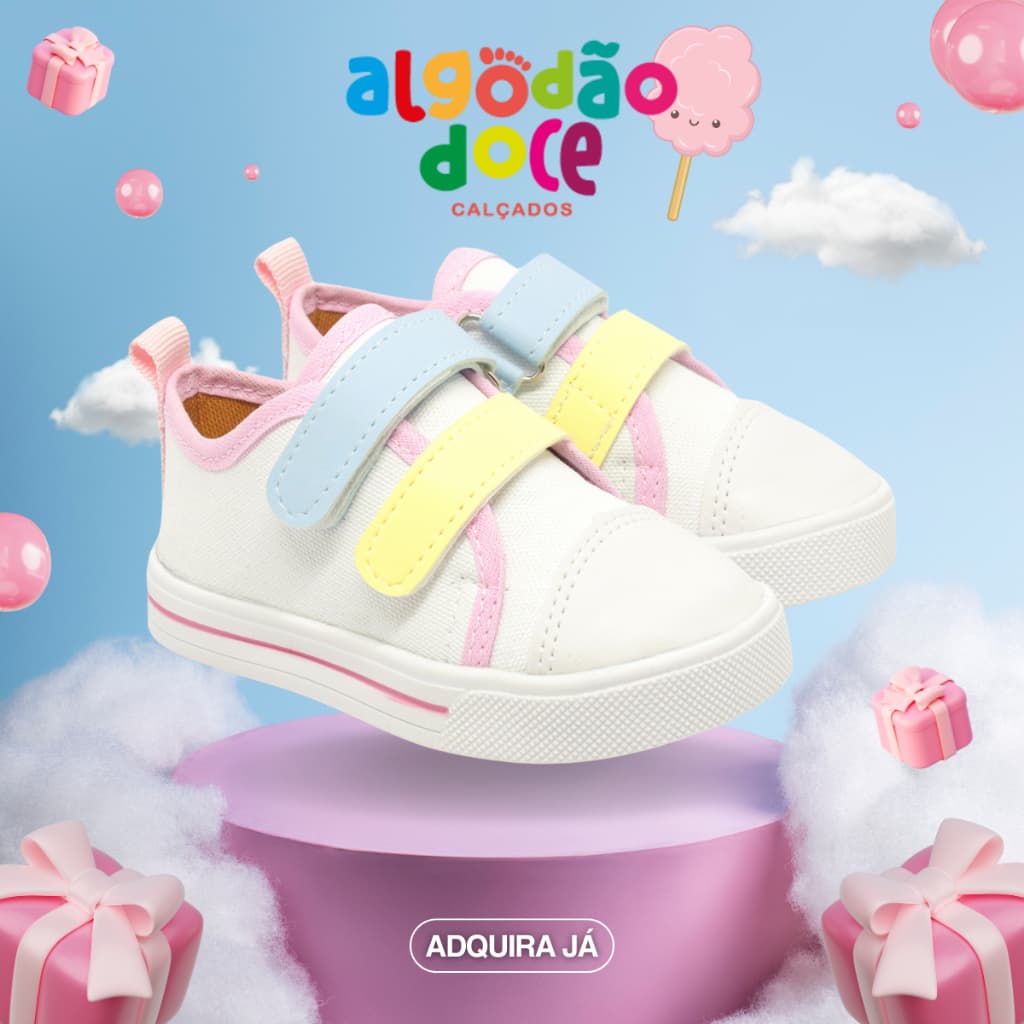 Tênis Infantil Menina e Menino Fecho Rápido Volta as Aulas Macio Leve Antiderrapante