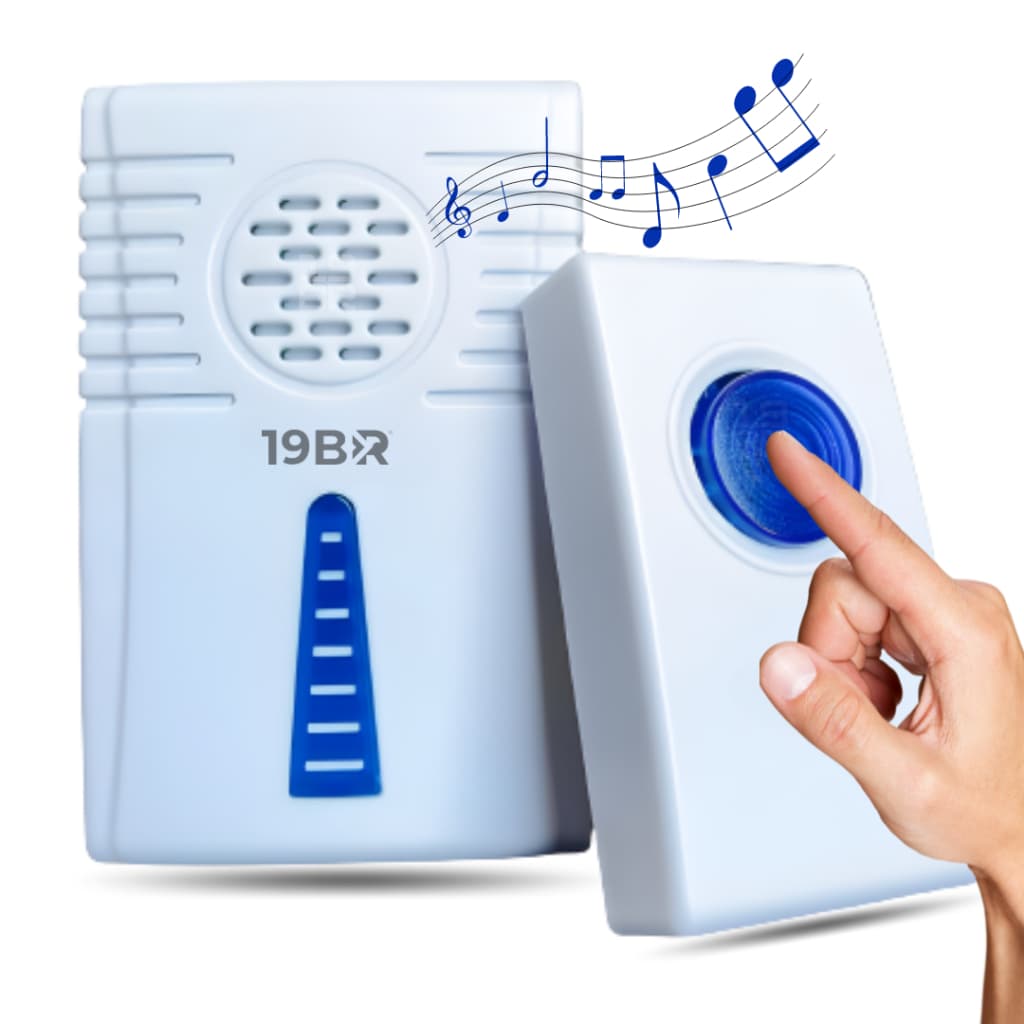 Campainha Sem Fio Residencial Bivolt Resistente a Água com Bateria