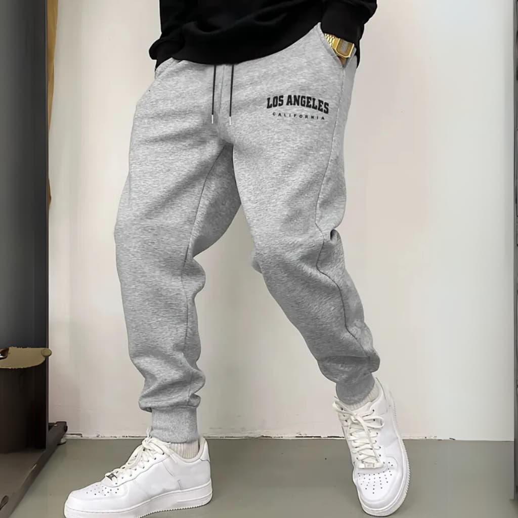 Calça Moletom Los Angeles Premium Moda Unissex California Confortável Super Estilo