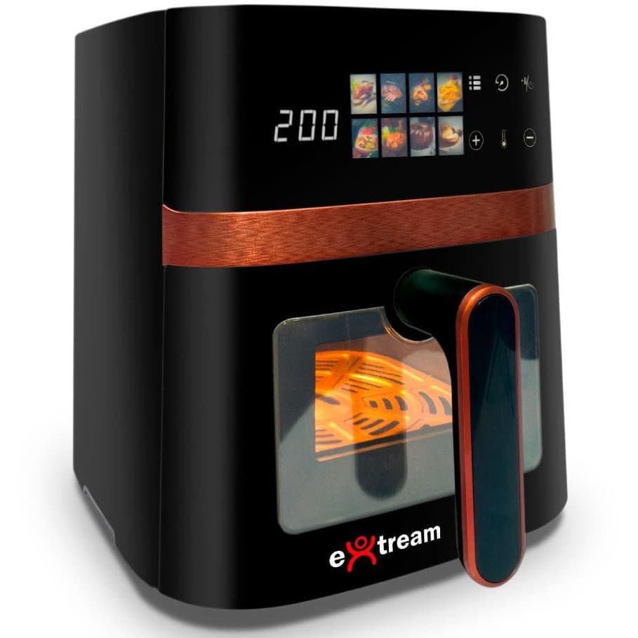 Air Fryer Fritadeira Elétrica Digital Extream 5,5L Preto e Cobre
