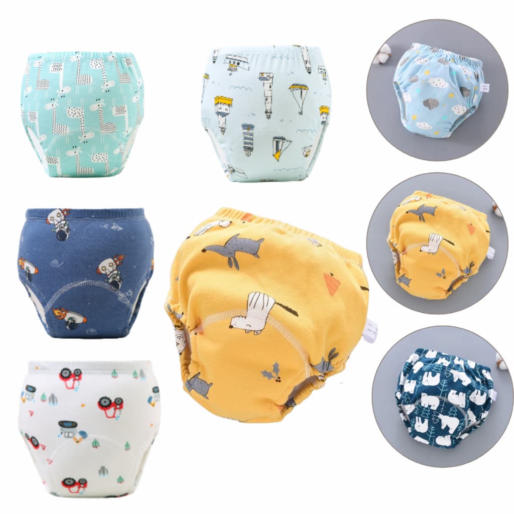 Cueca/calcinha de treinamento desfralde infantil em algodão ecológico premium desfralde gentil