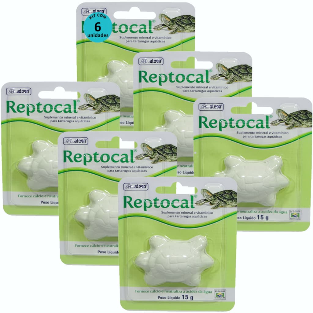Alcon Reptocal 15g Para Répteis Kit Com 6