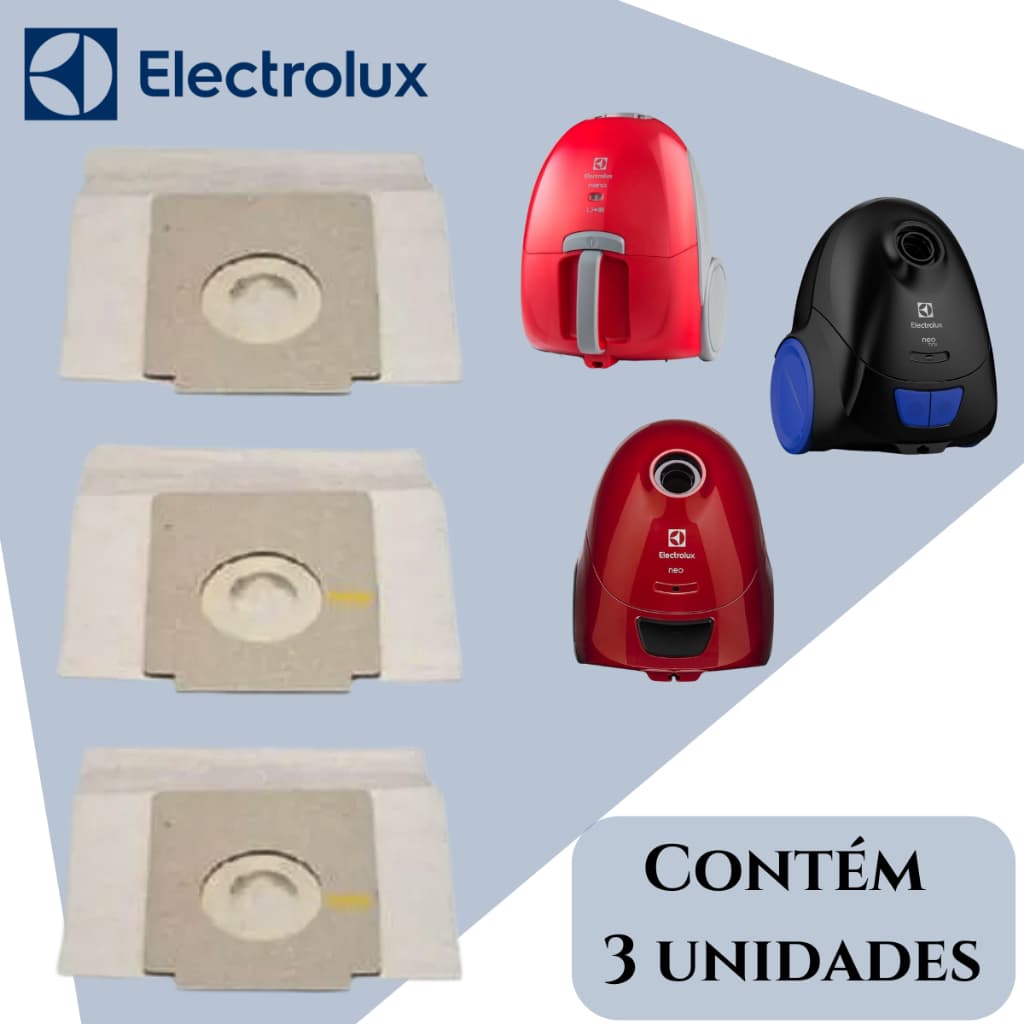 Filtro Saco Descartável Aspirador de Compatível Com Pó Electrolux - Nano - Neo30E - Neo31