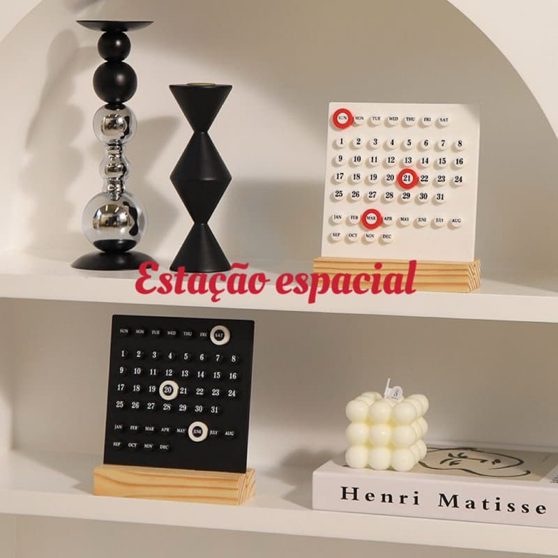 Calendário perpétuo de anel criativo