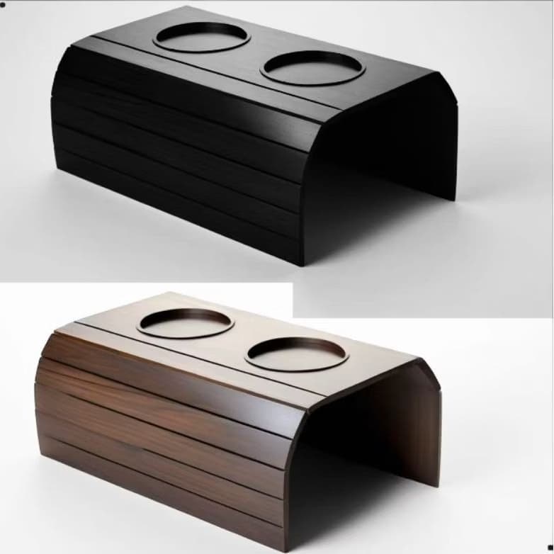 Kit 2 Unidades - Porta Copos de Sofá Articulado em MDF