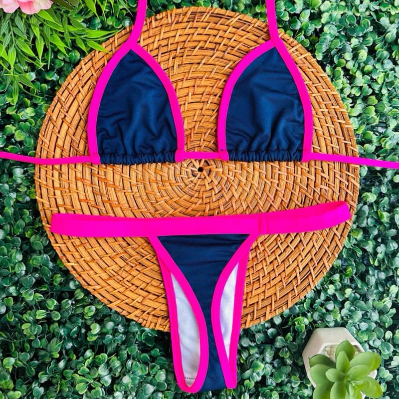 biquíni fio dental fita bronze suplex moda praia