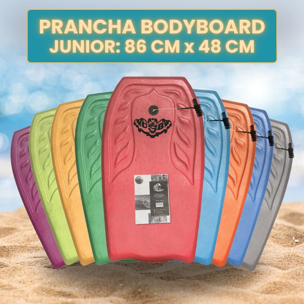 Prancha BodyBoard Média 86 x 48 Infantil Adolescente Praia Piscina Qualidade Premium