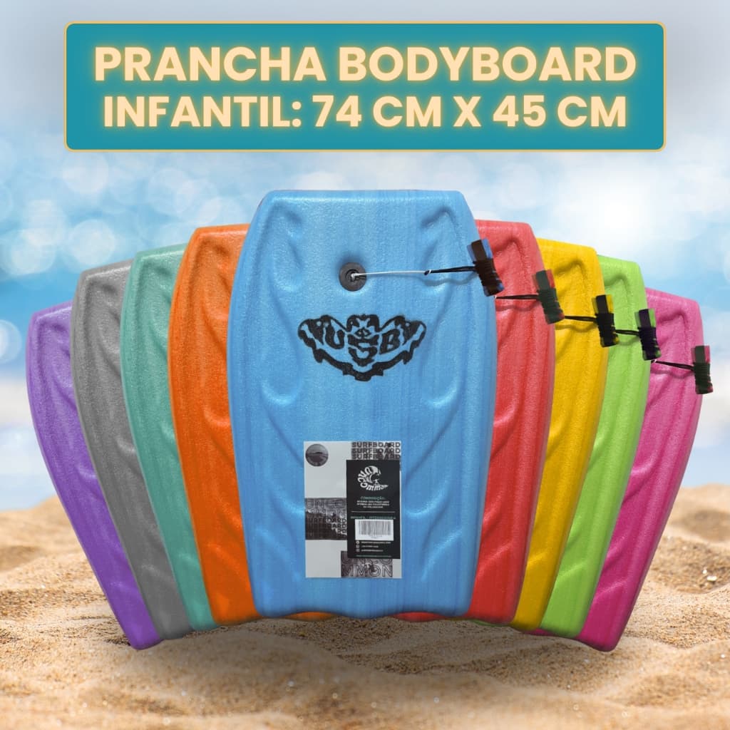 Prancha BodyBoard Infantil 74 x 45 Criança Adolescente Praia Piscina Qualidade Premium