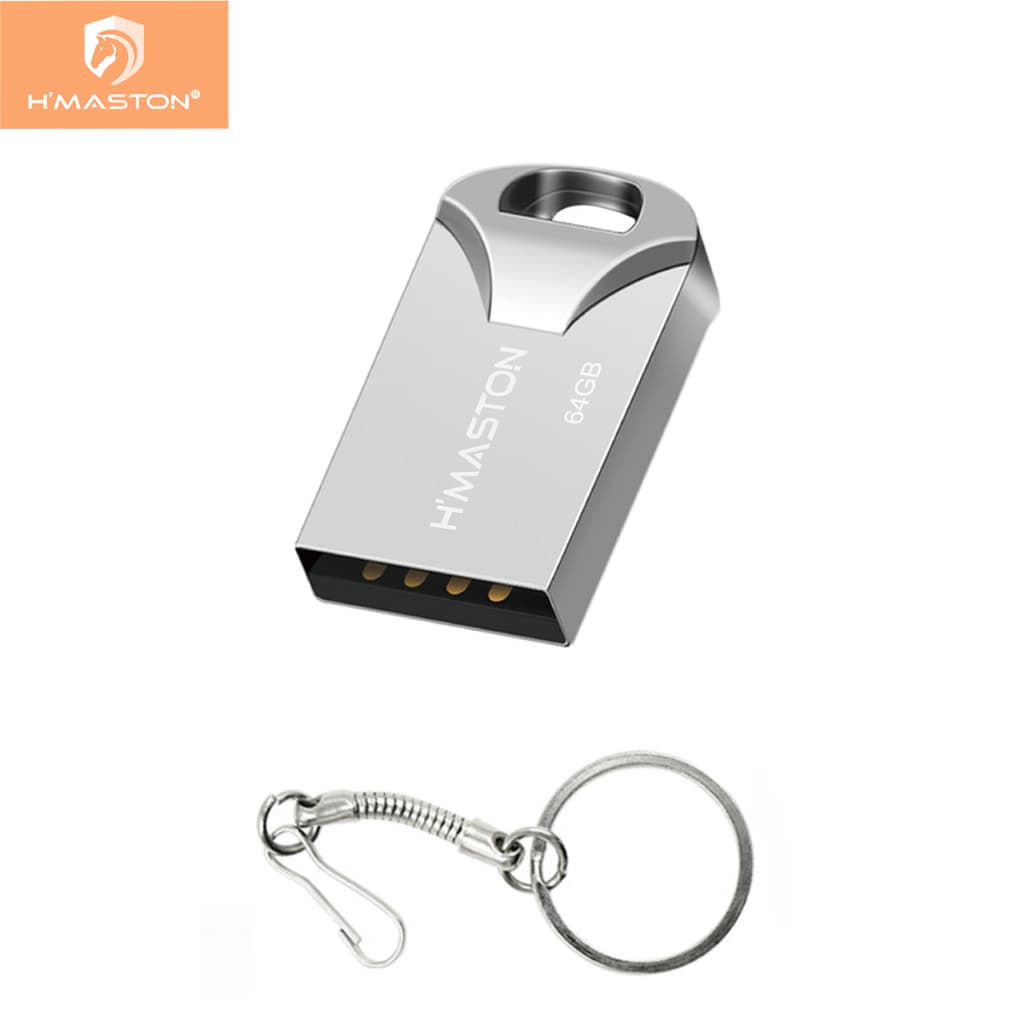 H'Maston HM-UF128 Mini Pendrive4GB 8GB 16GB 32GB 64GB 128G Modelo Chaveiro Metal Usb 2.0