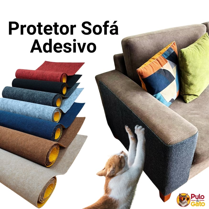 Protetor Arranhador Adesivo Sofá Cama Premium Fixação Gold