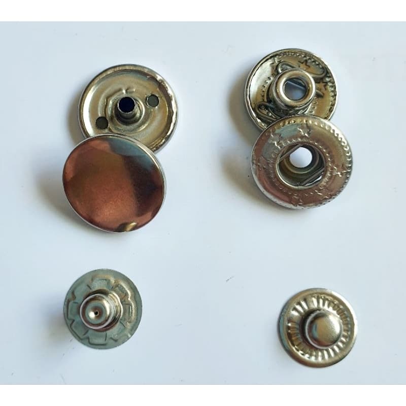 Botao de pressao colchete  niquelado LATAO 15mm tic tac kit 25,50 100 e 200 pecas