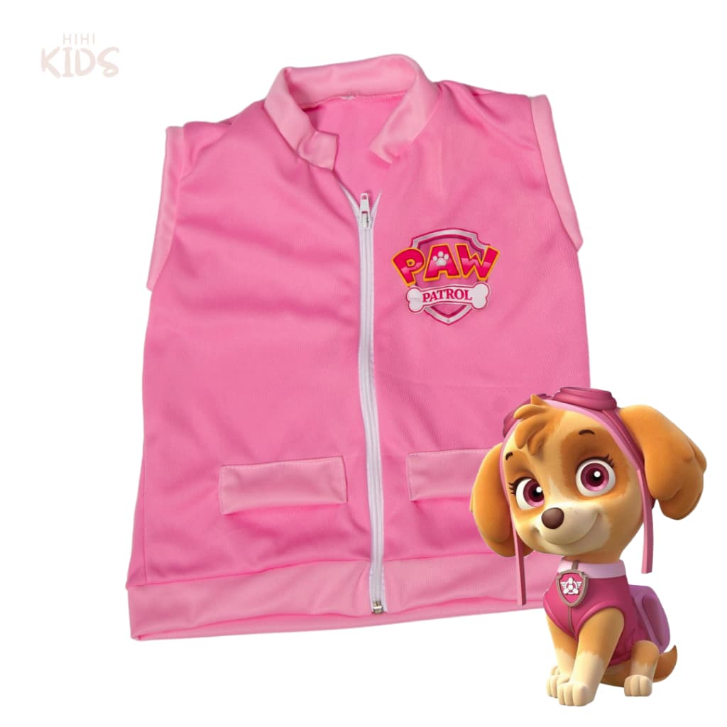 Colete Skye Patrulha Canina Rosa Claro