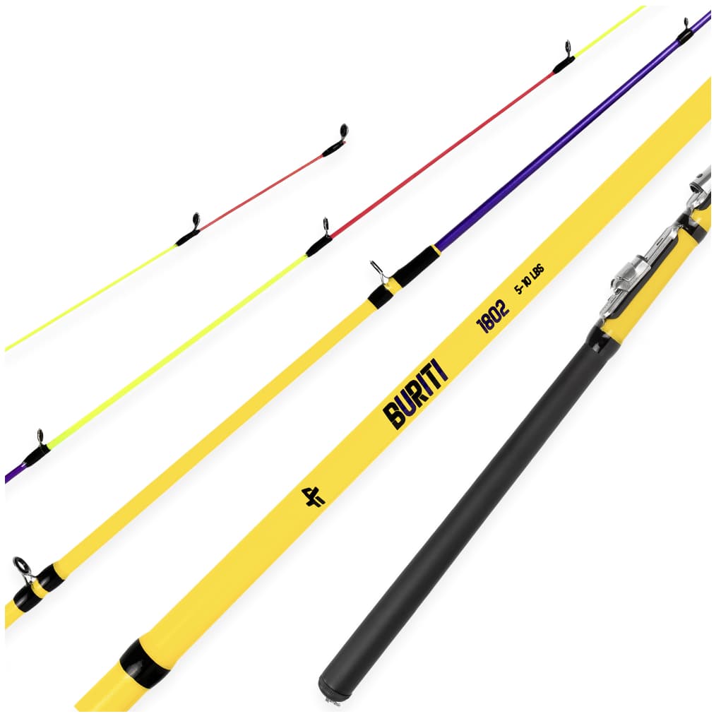 Vara Pesca Buriti 1,65-2.10m 10lbs Sensivel Flexível Pesca Ultra Light Piapara Tilápia Piau 2 Partes