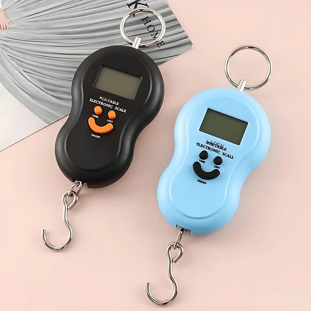 Balança Portátil Digital Lcd De Mão com Gancho Pesa Até 50kg