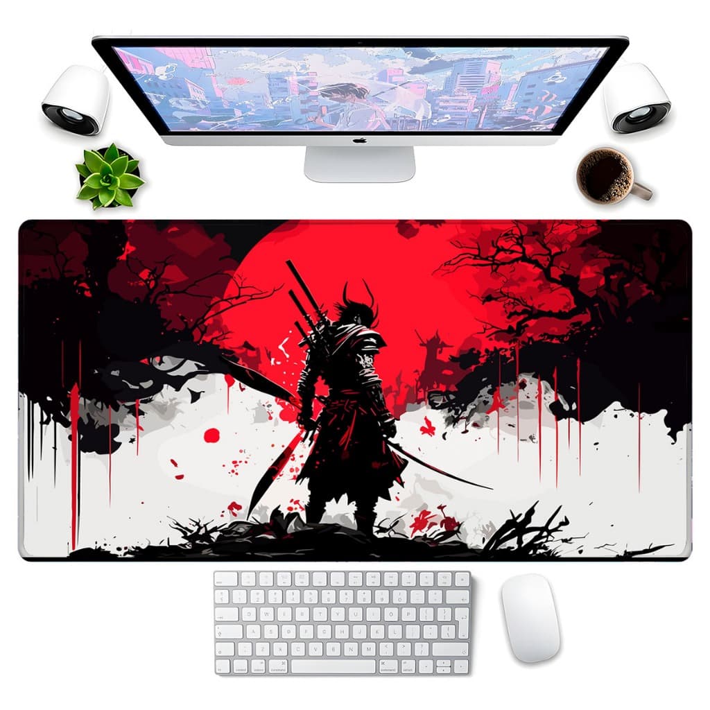 Mouse Pad Gamer Samurai Tamanho 70x35x1mm Speed Estampado 4742