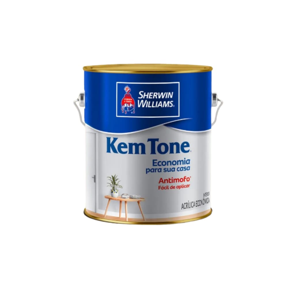 Tinta Econômica Anti Mofo Paredes E Gesso Kemtone 3,6l