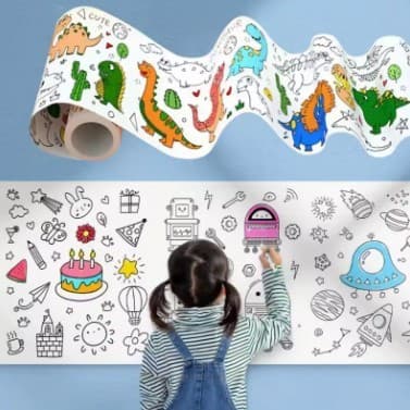 Super Rolo de Papel com Desenho Infantil 2m para Crianças