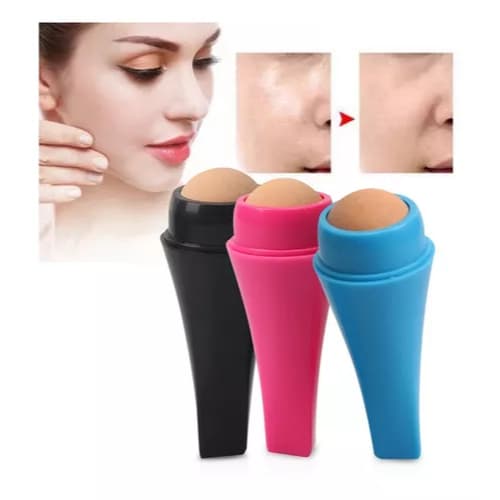 Kit 1 e 3 Rolo Facial Pedra Vulcânica Para Oleosidade Facial Absorção