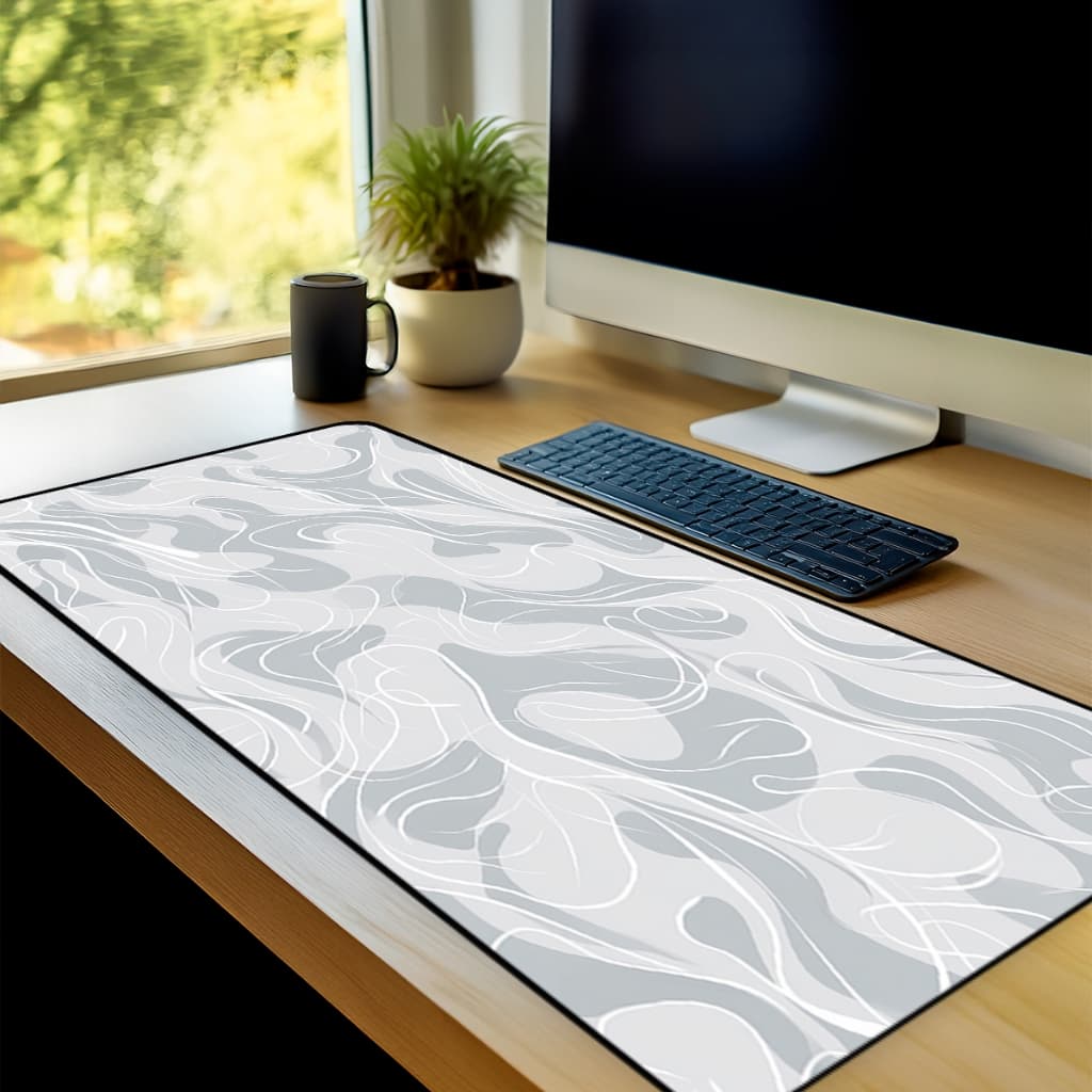 Mouse Pad Abstrato Gamer Antiderrapante Grande 70x35 80x35 90x40 90x50 cm Borda Costurada