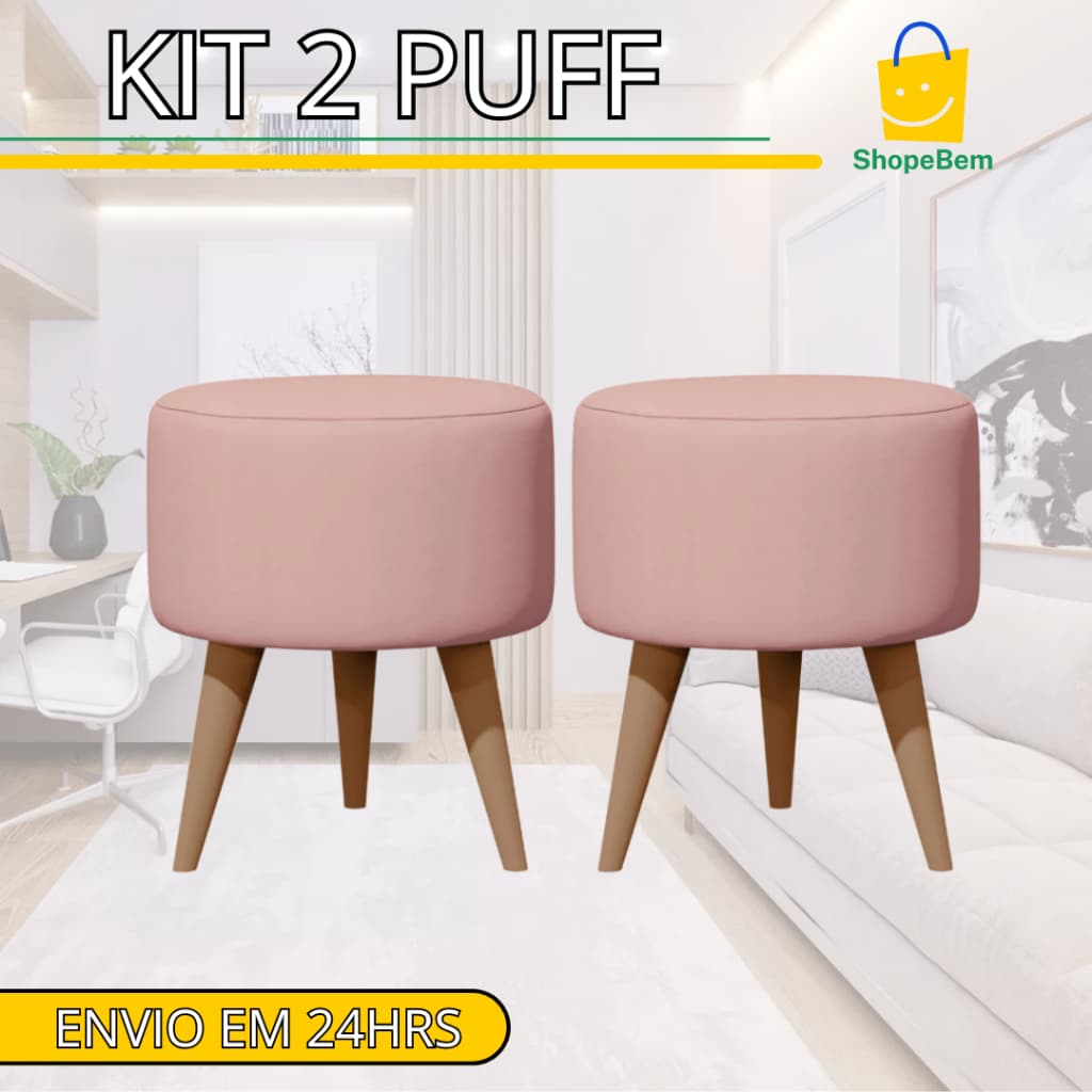 KIT 2 UNIDADES PUFF LUXE SUPER REFORÇADO