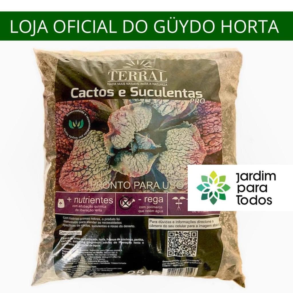 Terral Cactos e Suculentas PRO 25L Guydo Horta