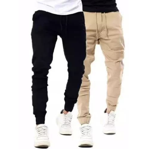 kit 2 ou uma Calça Jogger Masculina Punho Elastico Jeans Sarja Premium Tamanho Aleatorio Valor Menor