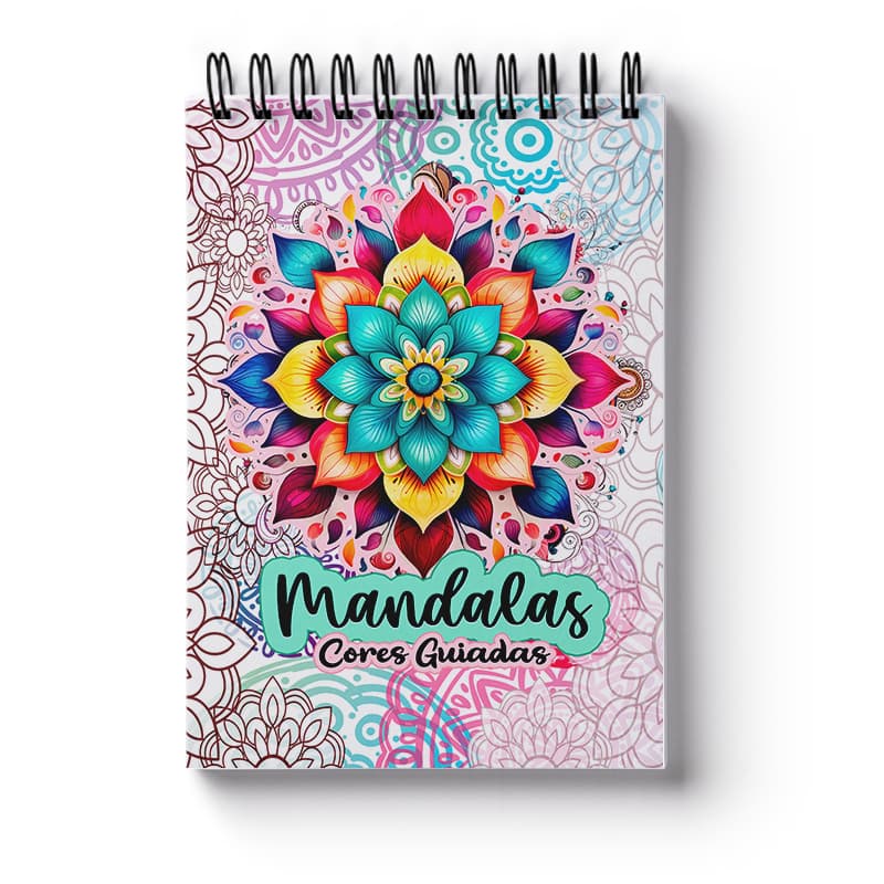 Livro de Colorir Mandalas com Guia de Cores Por Números