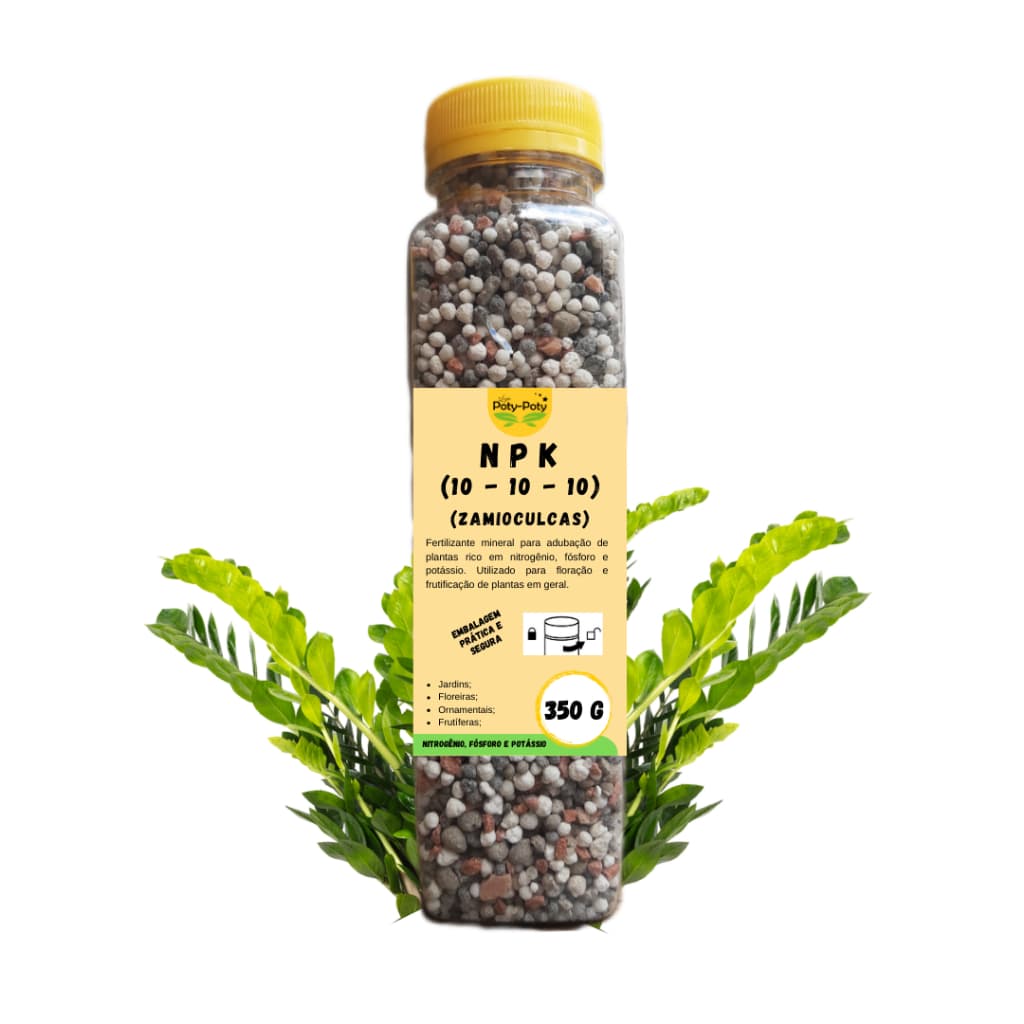 NPK 10 - 10 - 10 P/ Zamioculcas, Folhas, Manutenção e Crescimento, 320 g Pet