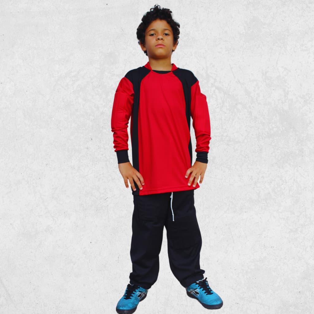 Conjunto Goleiro Infantil Camisa Calça Acochoada