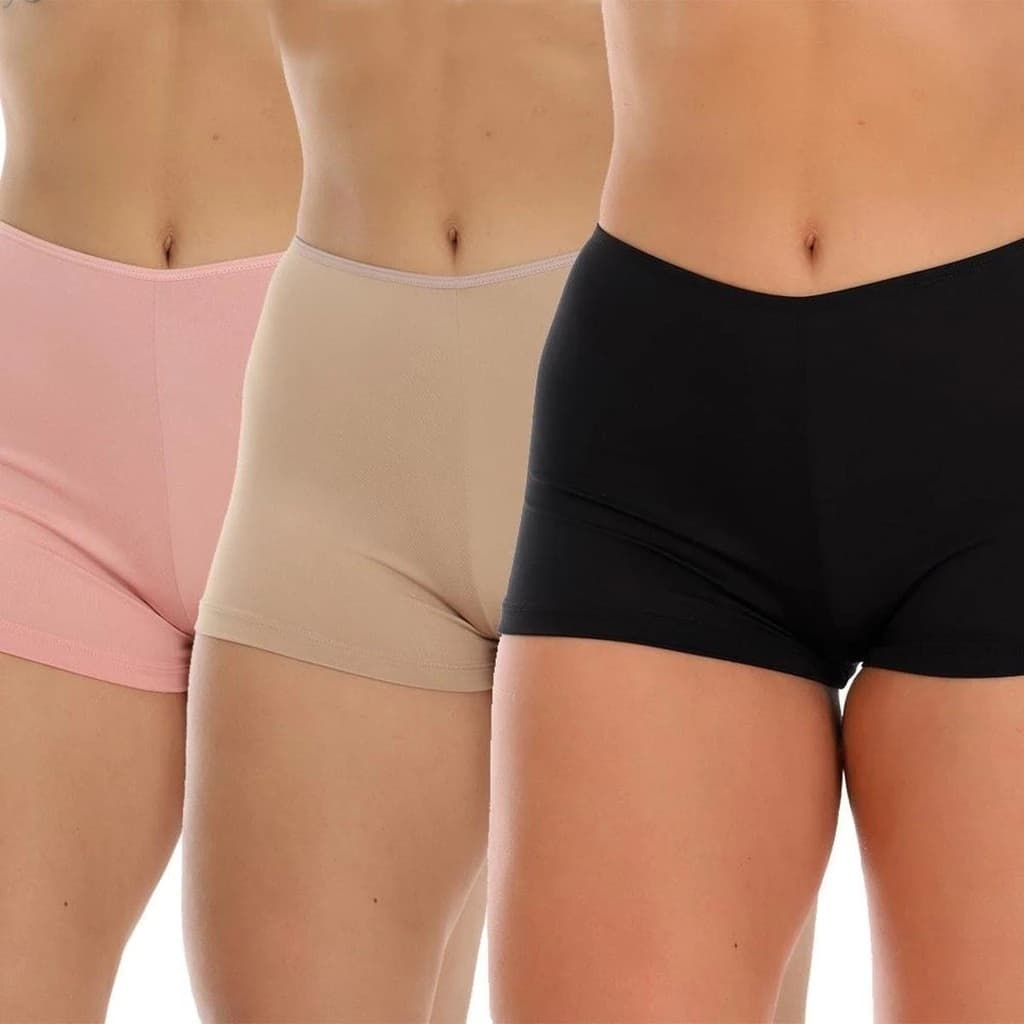 kit 3 short anágua segunda pele super confortável CURTO para usar debaixo de vestido  ,NÃO marca